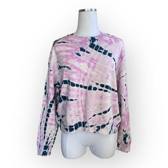 MONROW Bamboo Burst Tie Dye Boxy Sweatshirt - Picture 6 of 13